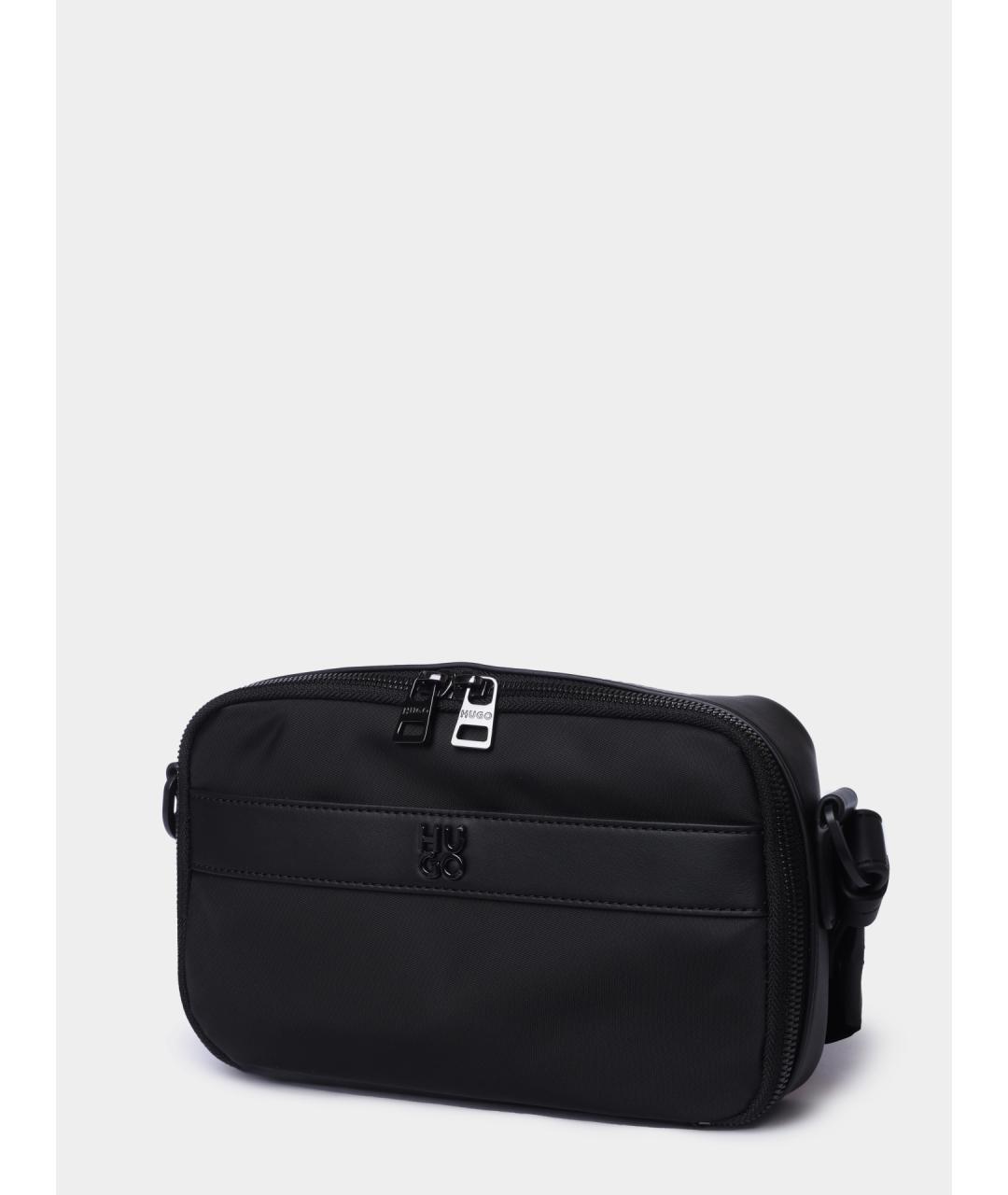 HUGO BOSS Черная синтетическая сумка на плечо, фото 3