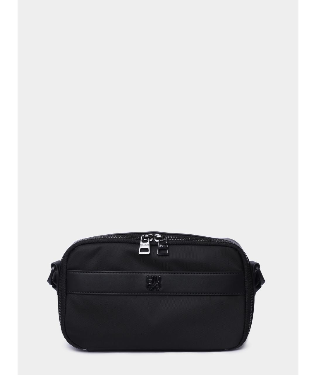 HUGO BOSS Черная синтетическая сумка на плечо, фото 2