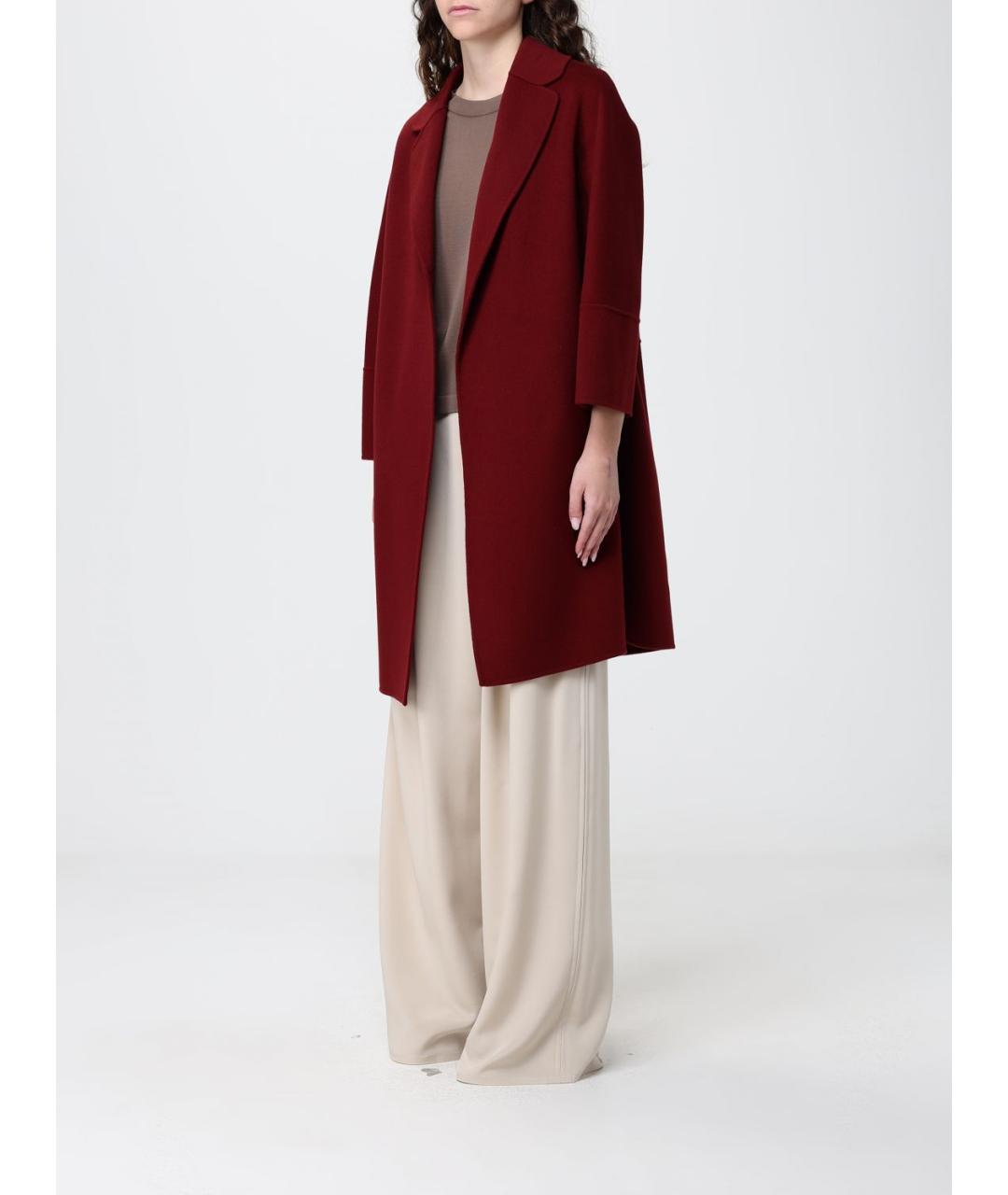 'S MAX MARA Красное шерстяное пальто, фото 3