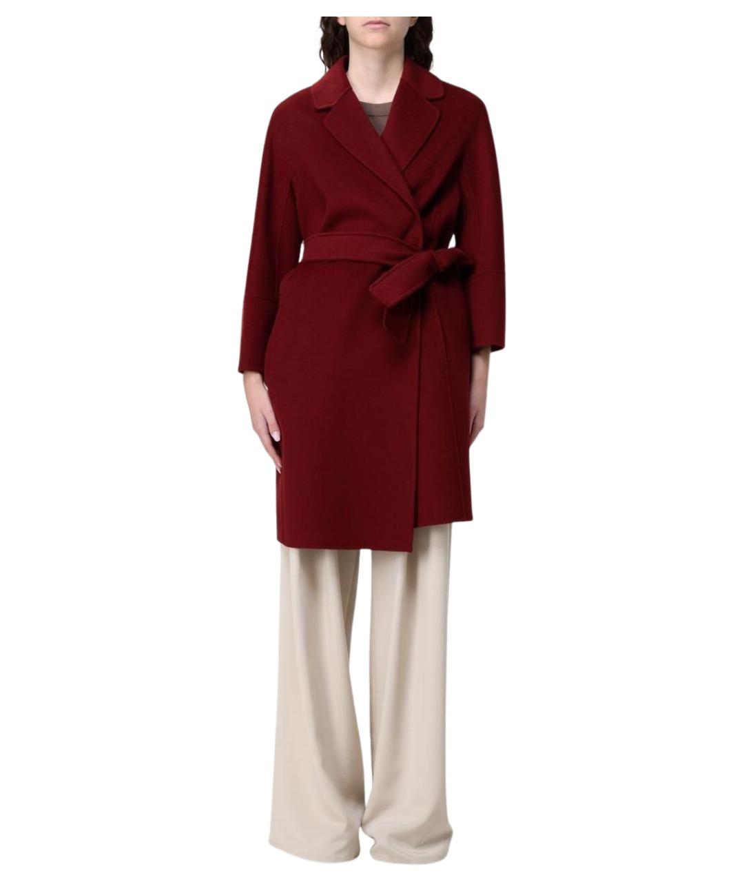 'S MAX MARA Красное шерстяное пальто, фото 1