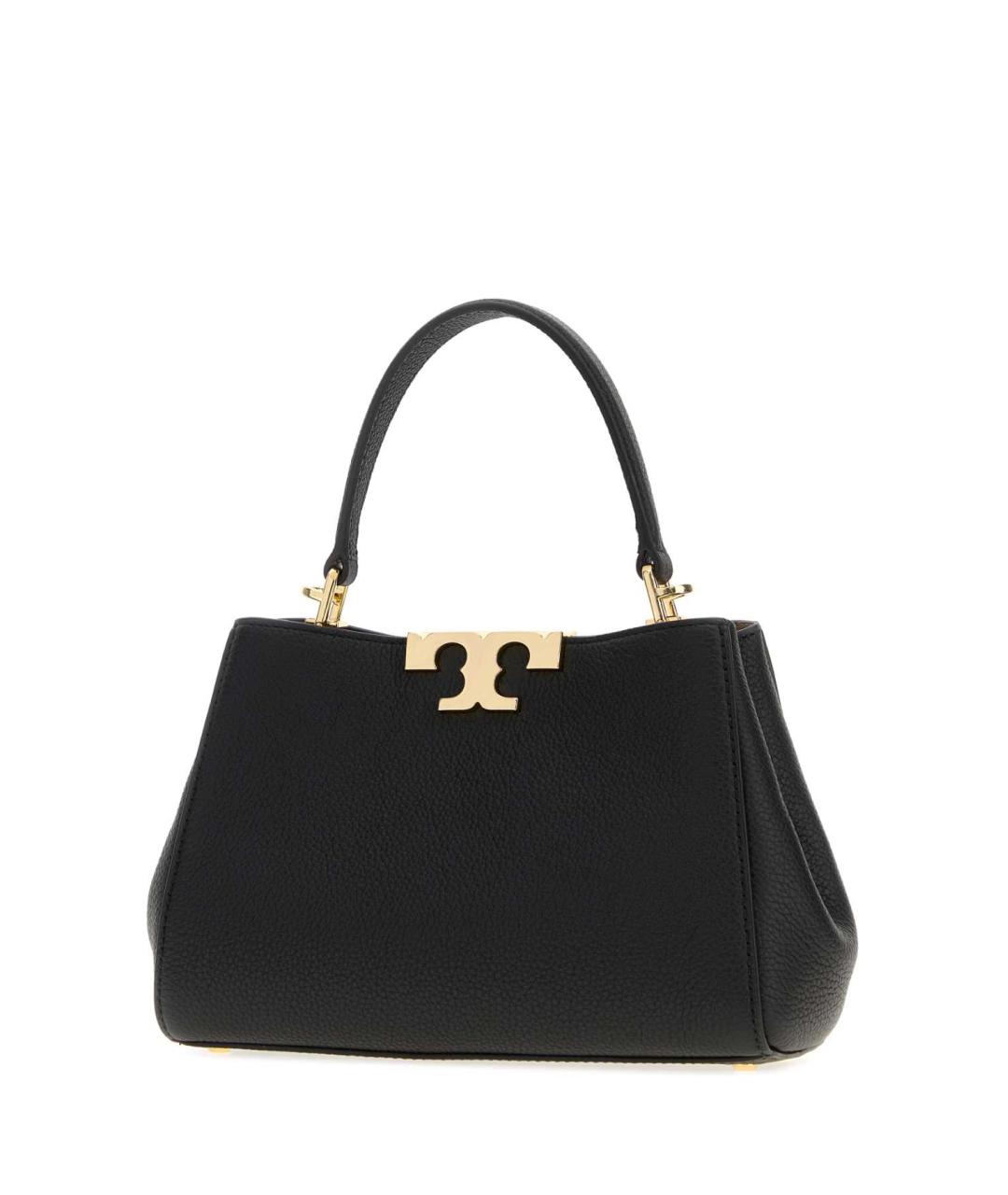 TORY BURCH Черная кожаная сумка тоут, фото 2