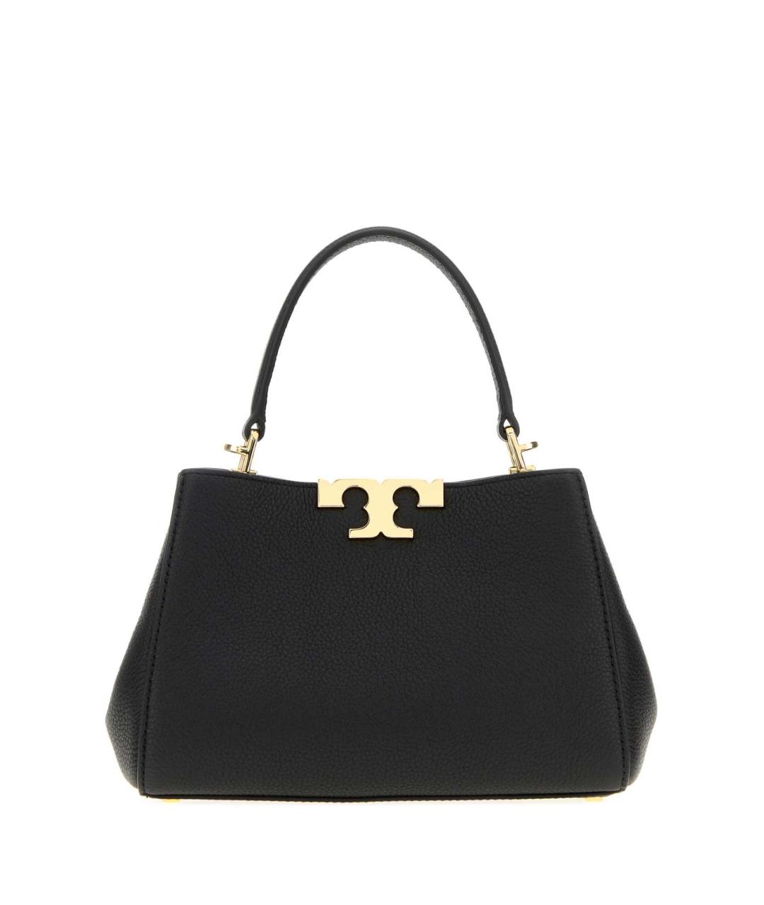 TORY BURCH Черная кожаная сумка тоут, фото 1