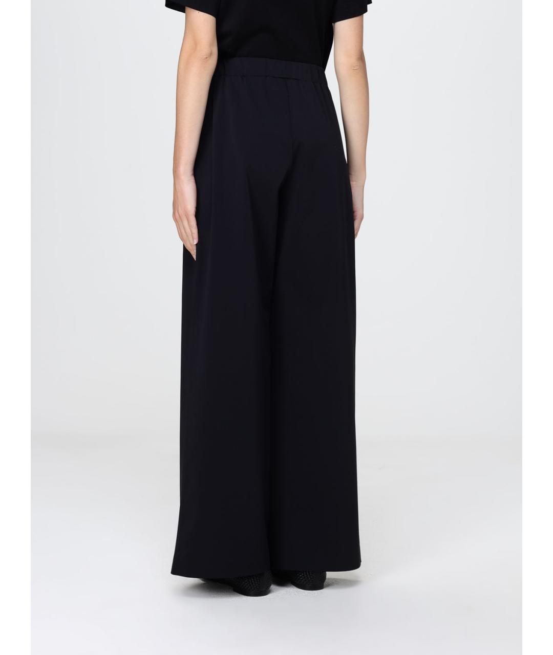 MAX MARA Черные полиамидовые прямые брюки, фото 3