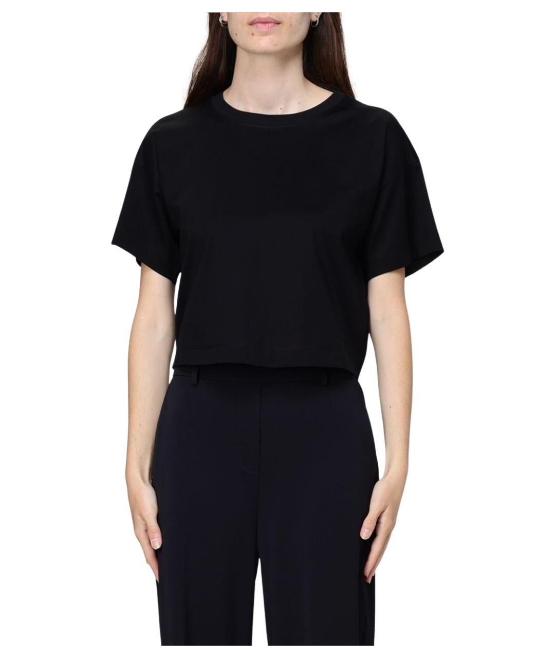 MAX MARA Черная хлопковая футболка, фото 1