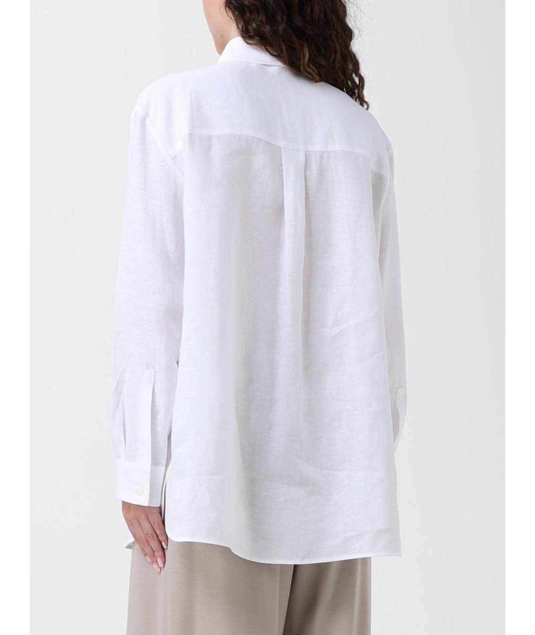 MAX MARA Белая льняная рубашка, фото 3