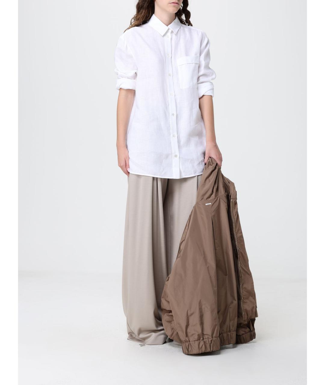 MAX MARA Белая льняная рубашка, фото 2
