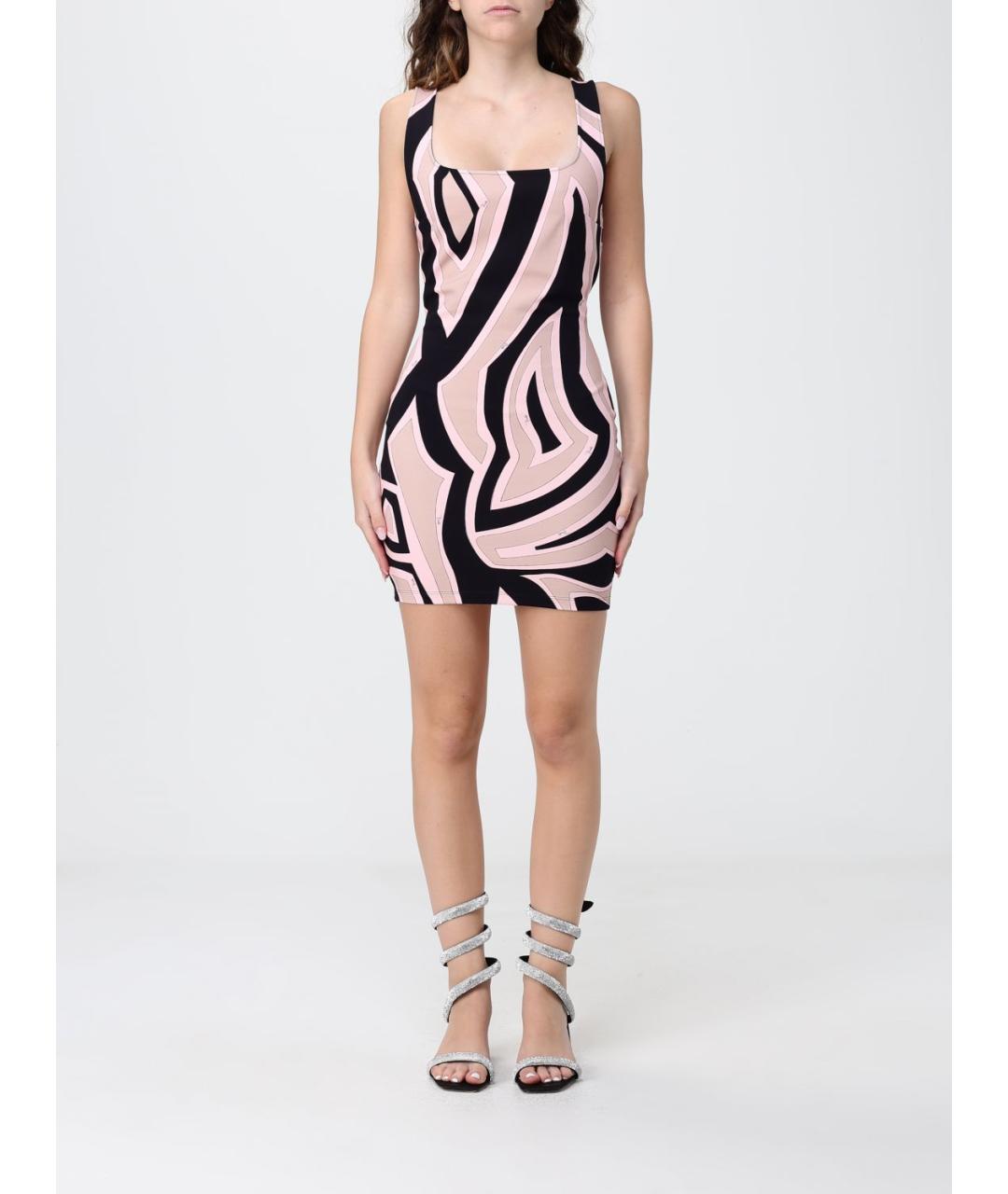 PUCCI Бежевое вискозное повседневное платье, фото 5
