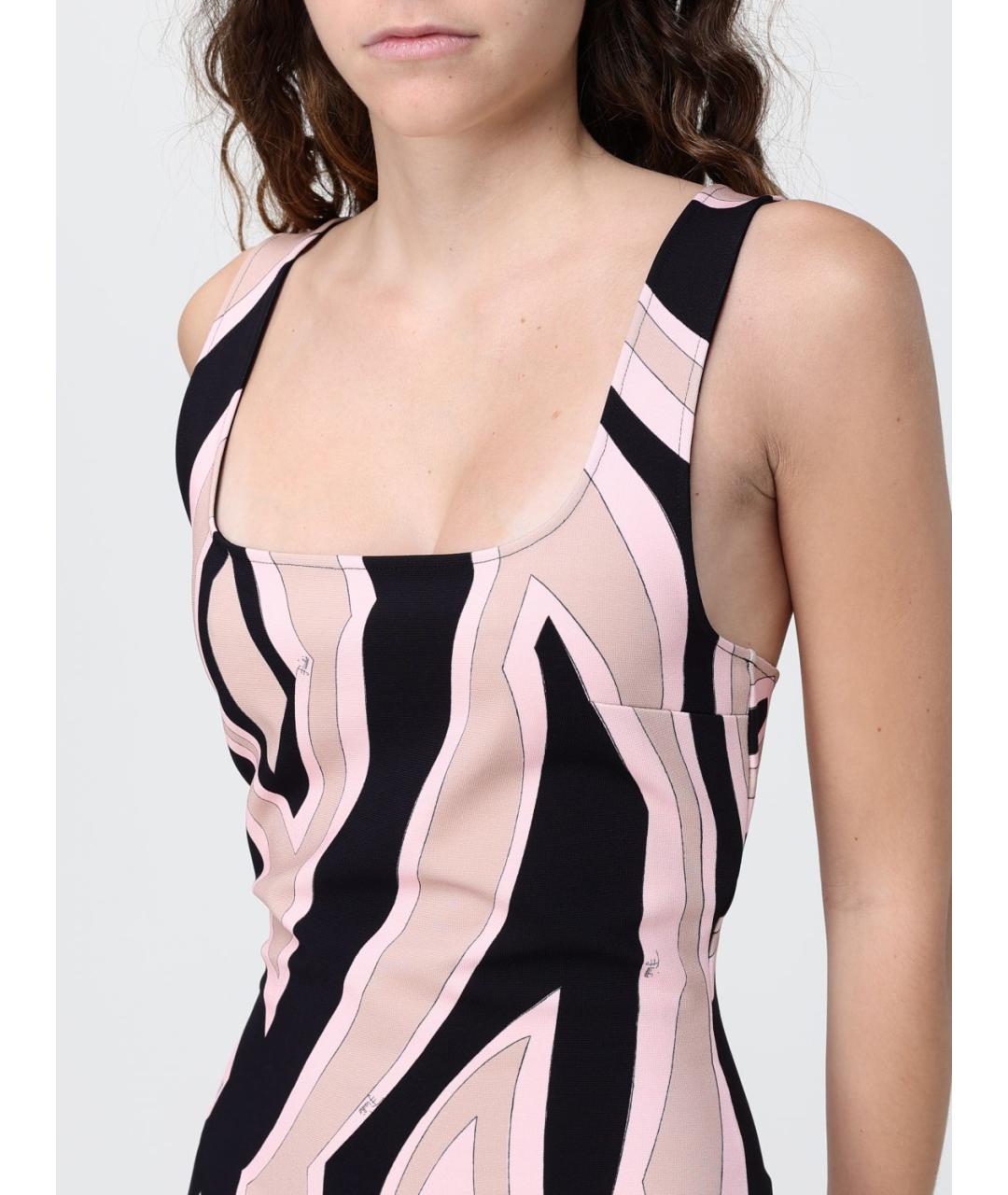 PUCCI Бежевое вискозное повседневное платье, фото 4