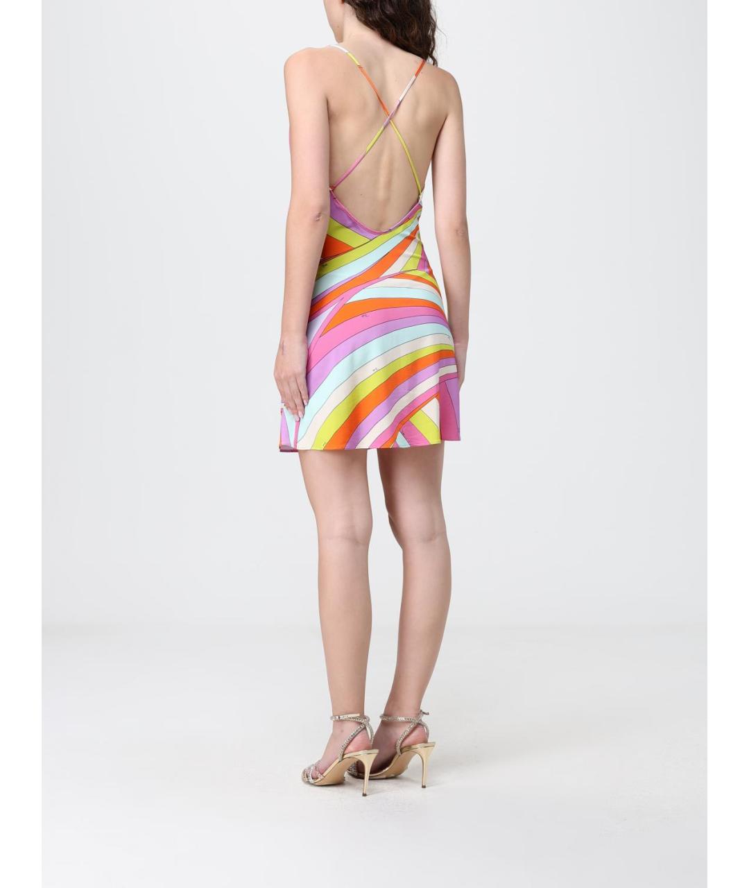 PUCCI Мульти вискозное коктейльное платье, фото 2