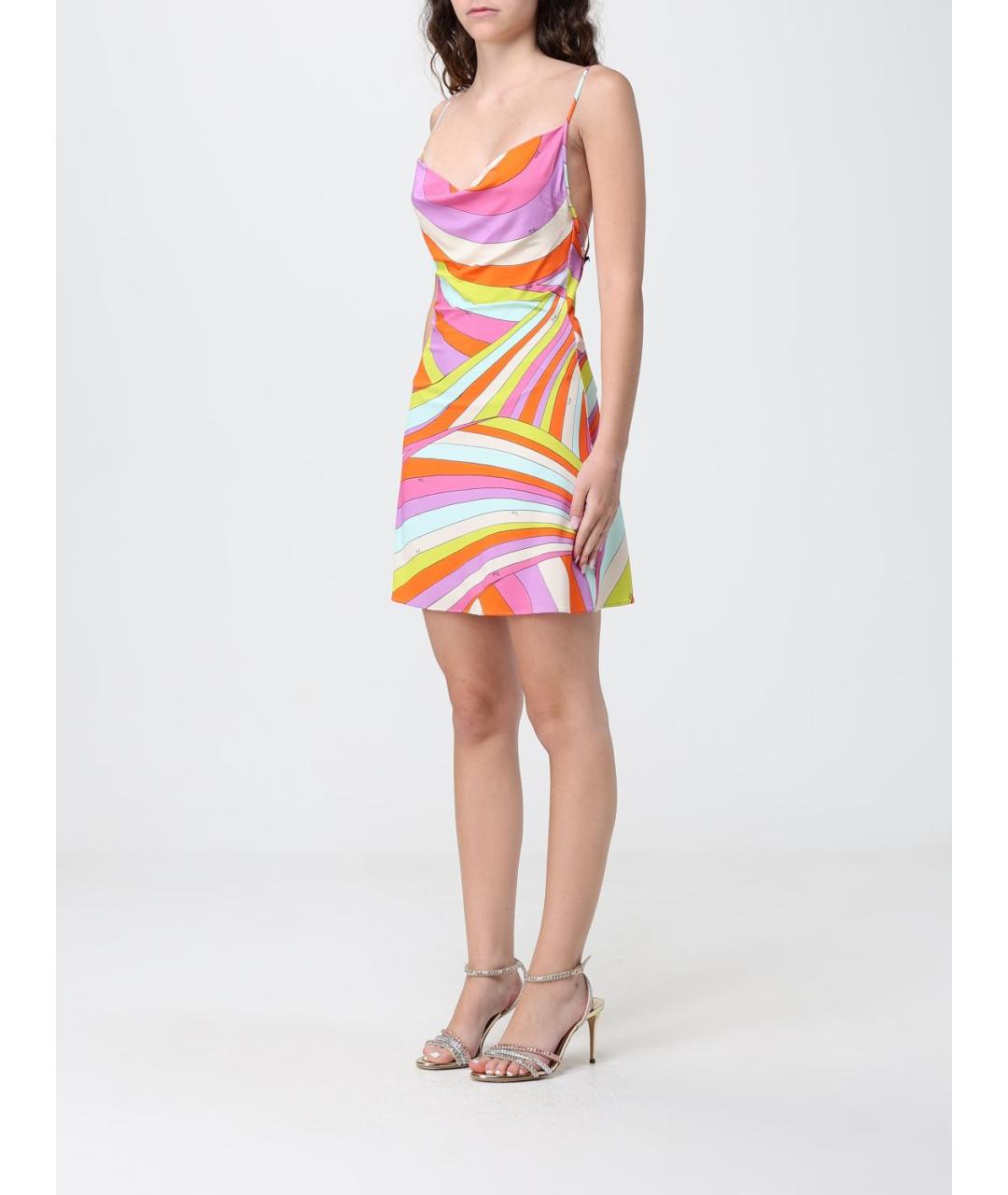 PUCCI Мульти вискозное коктейльное платье, фото 3