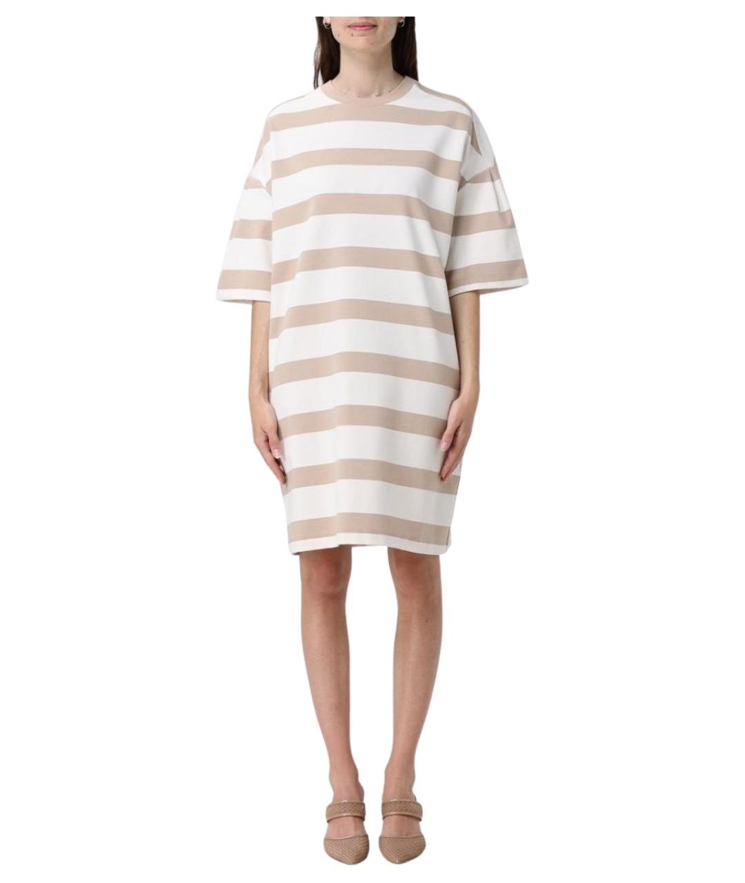 MAX MARA Бежевое вискозное повседневное платье, фото 1