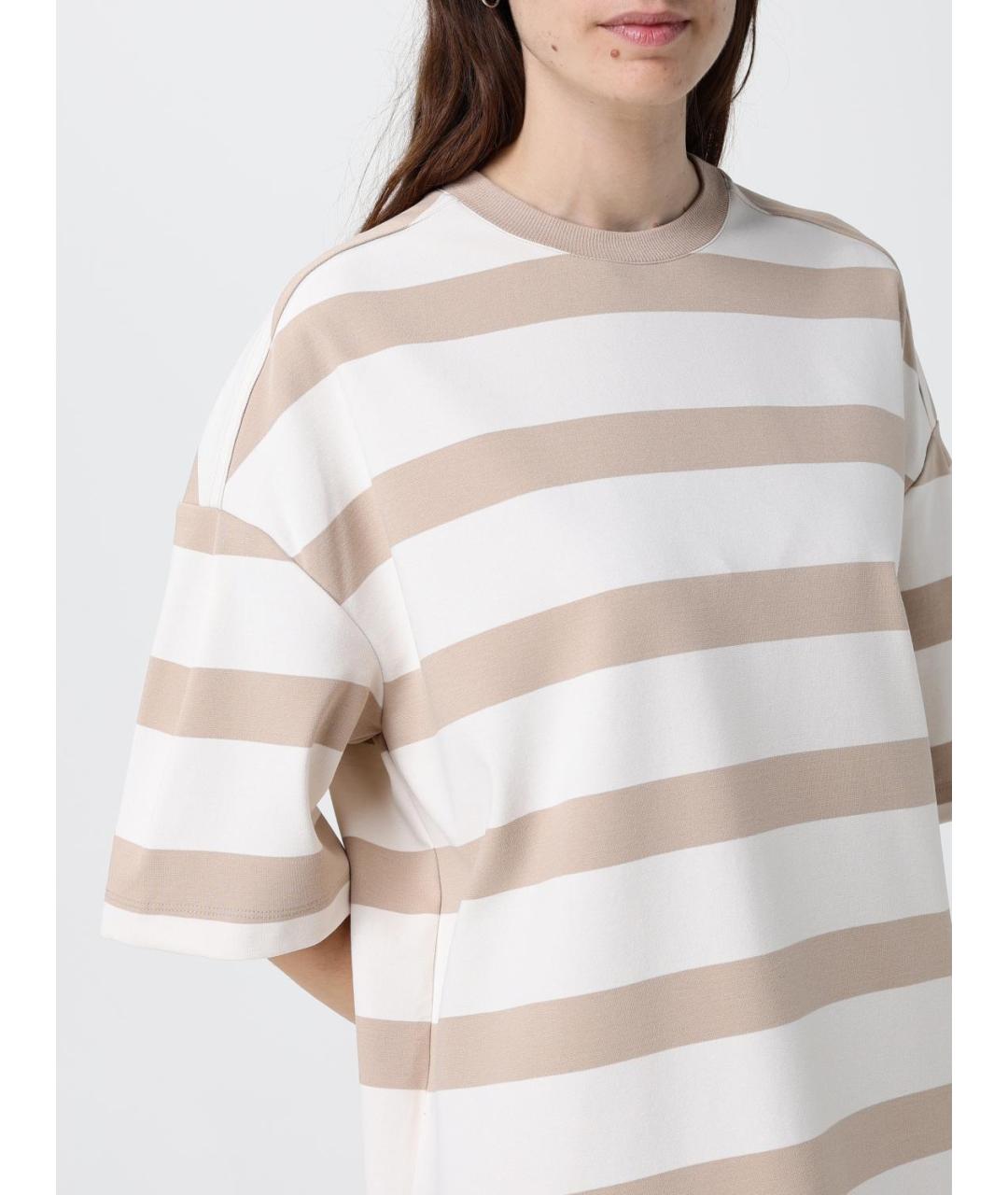 MAX MARA Бежевое вискозное повседневное платье, фото 2