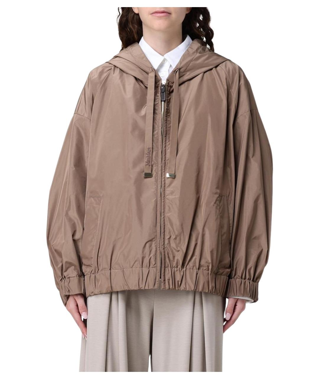 'S MAX MARA Коричневая полиэстеровая куртка, фото 1