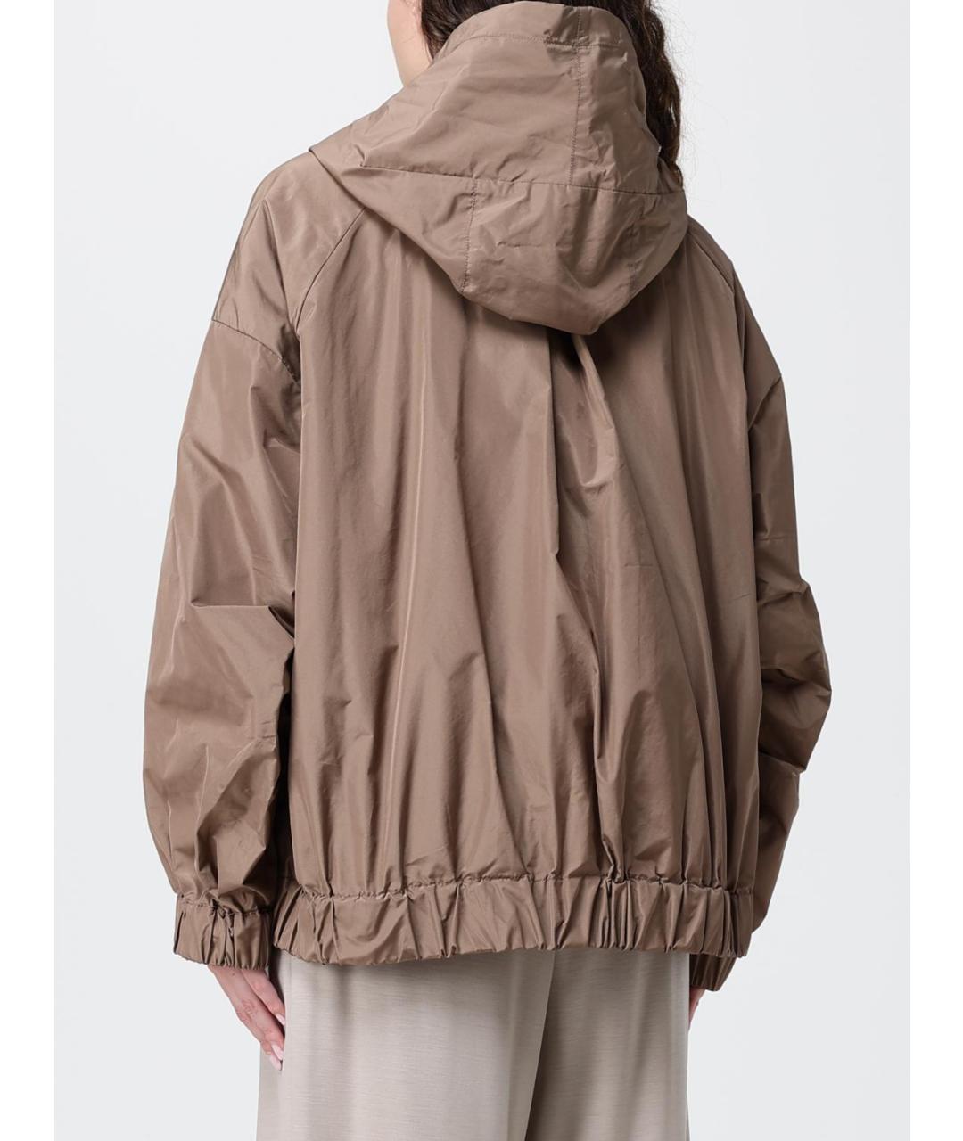 'S MAX MARA Коричневая полиэстеровая куртка, фото 3