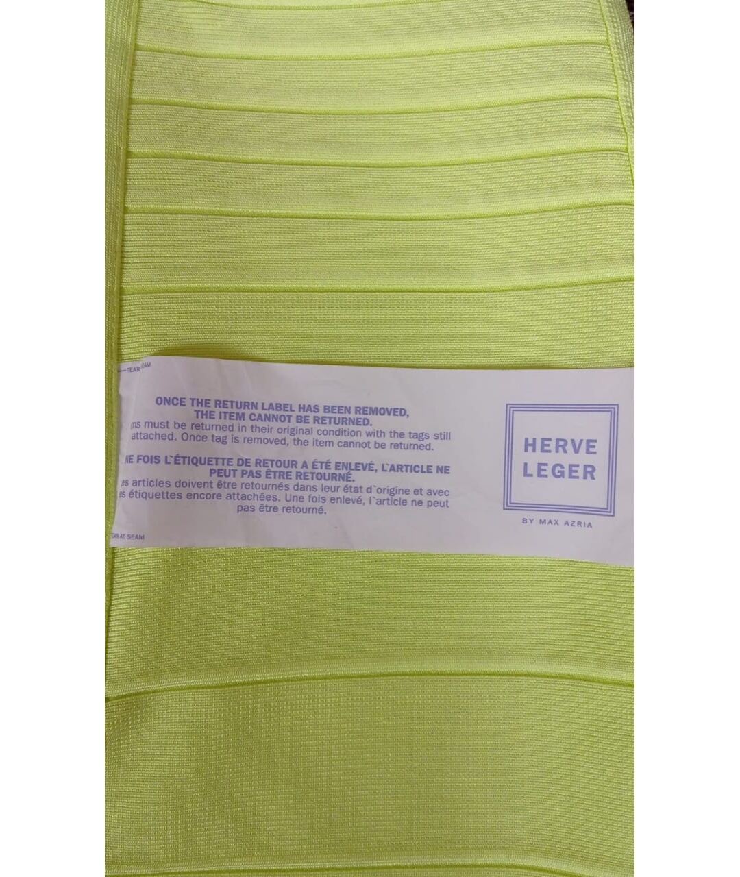 HERVE LEGER Желтое повседневное платье, фото 4