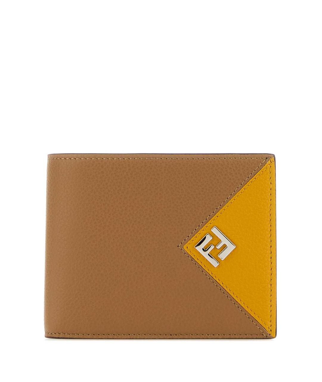 FENDI Бежевый кожаный кошелек, фото 1