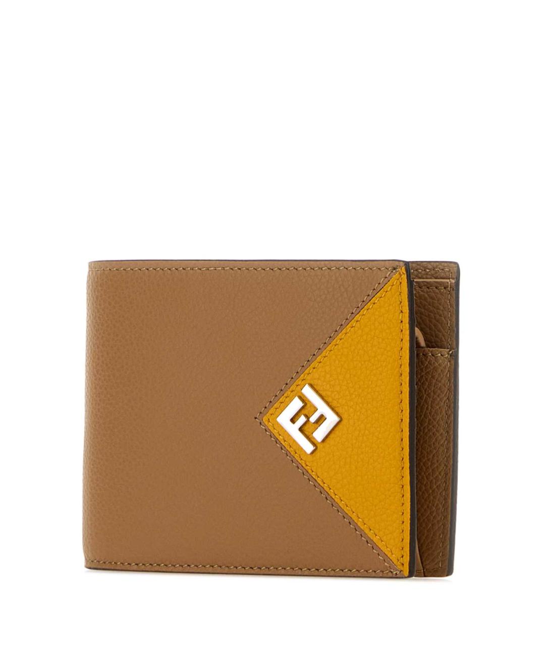 FENDI Бежевый кожаный кошелек, фото 2