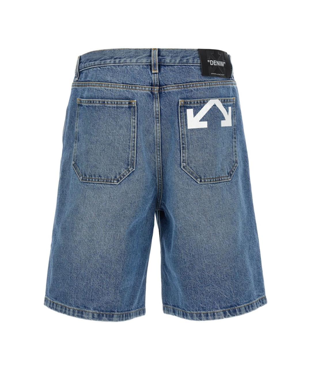 OFF-WHITE Синие хлопковые шорты, фото 3