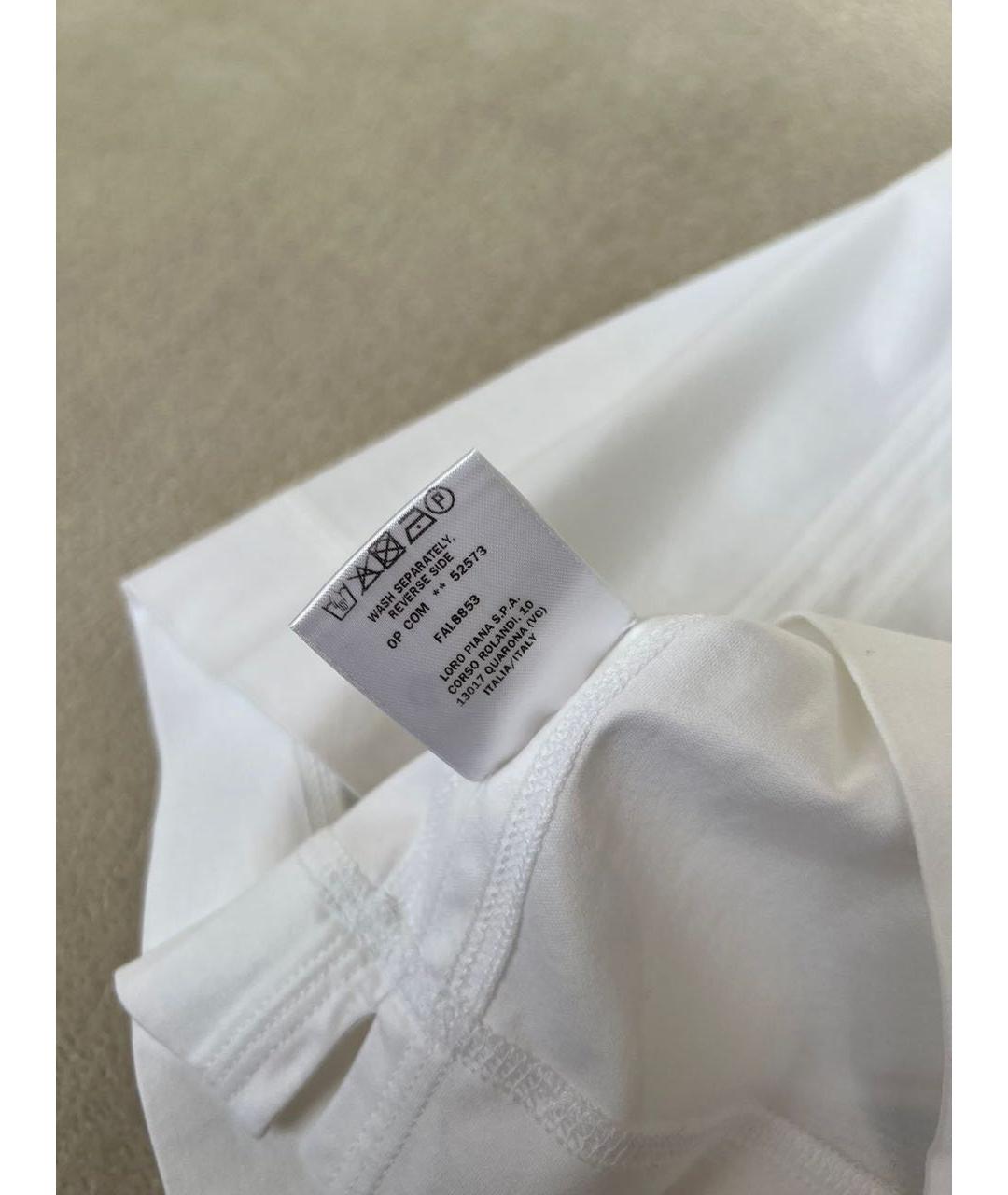 LORO PIANA Белая футболка, фото 6