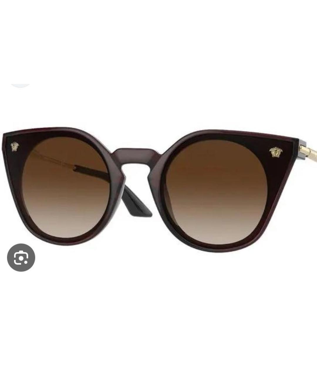VERSACE Золотые металлические солнцезащитные очки, фото 5