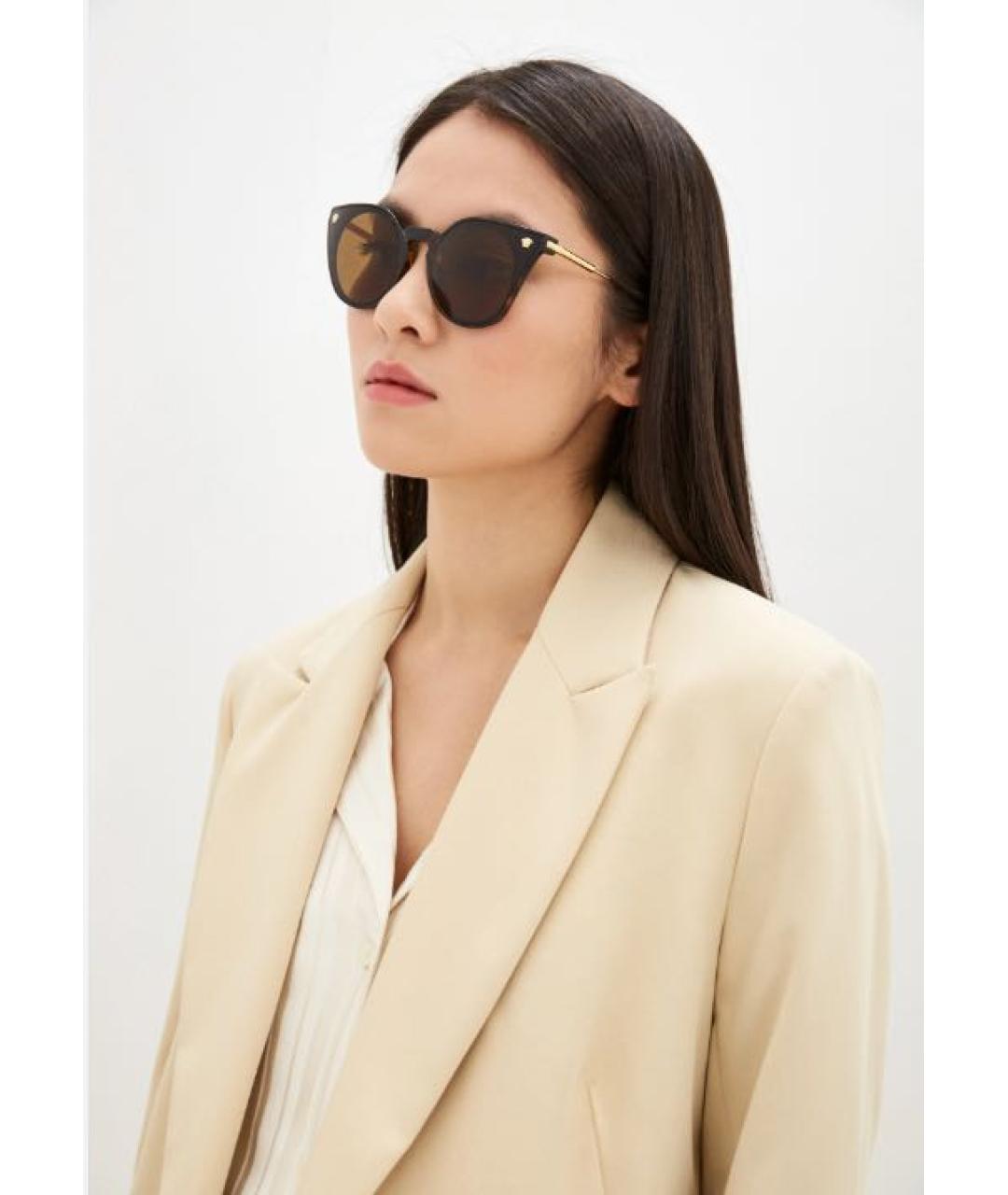 VERSACE Золотые металлические солнцезащитные очки, фото 7