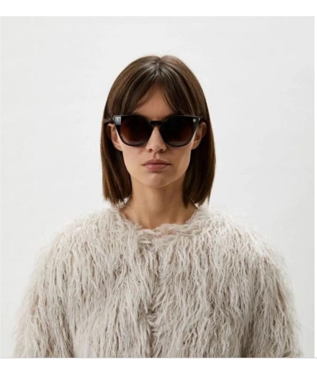 VERSACE Золотые металлические солнцезащитные очки, фото 6