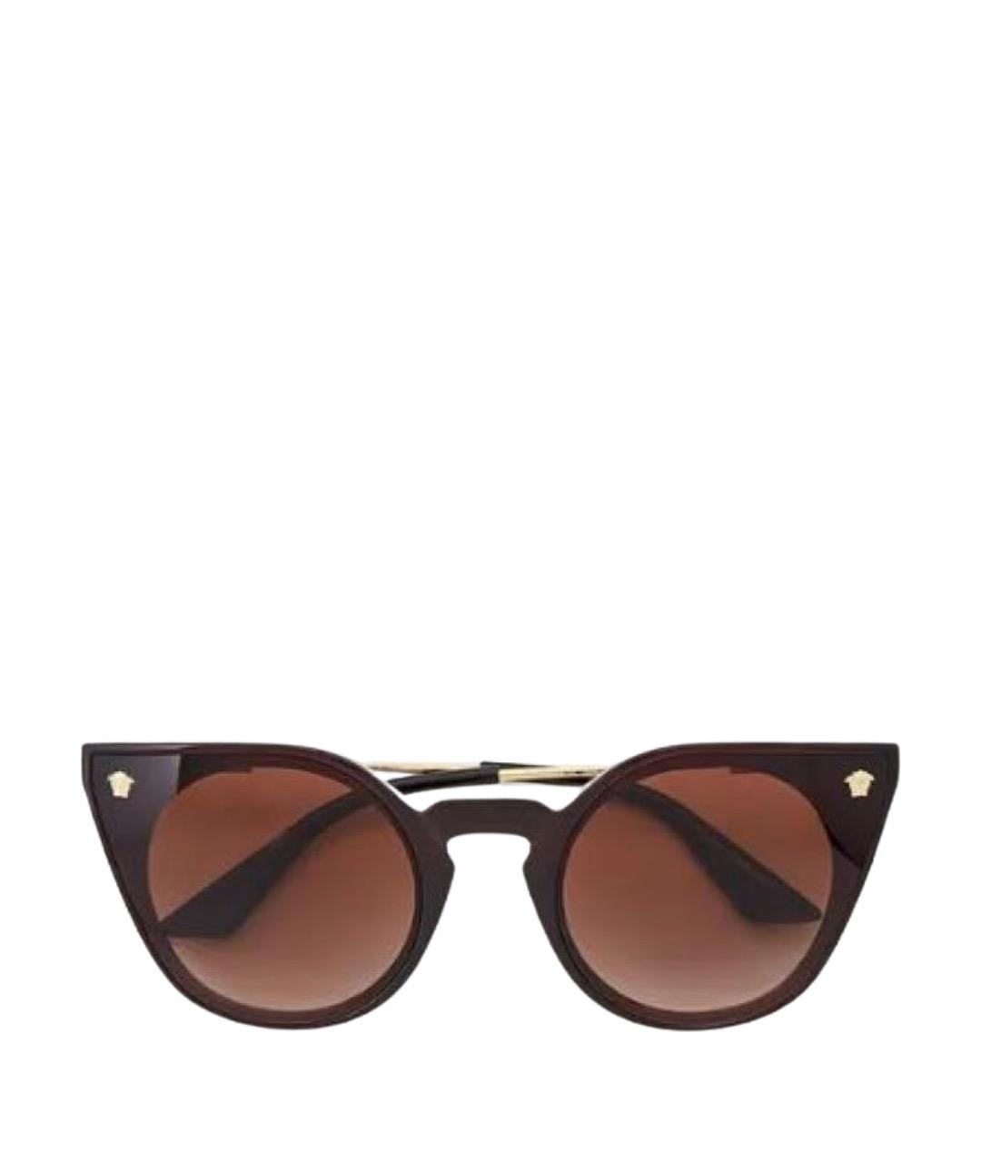 VERSACE Золотые металлические солнцезащитные очки, фото 1