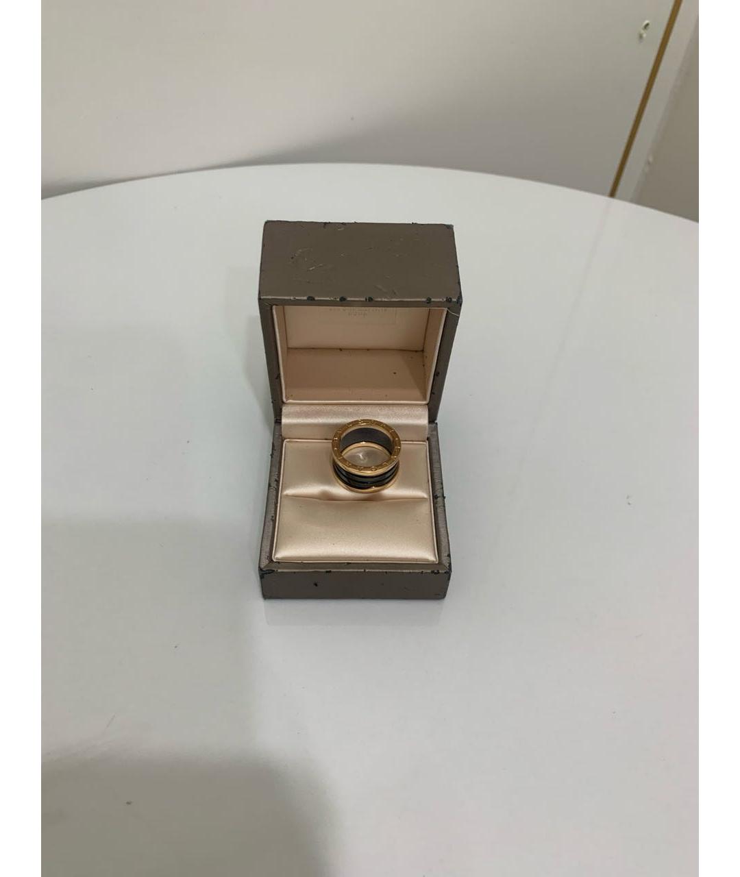 BVLGARI Черное кольцо из розового золота, фото 6