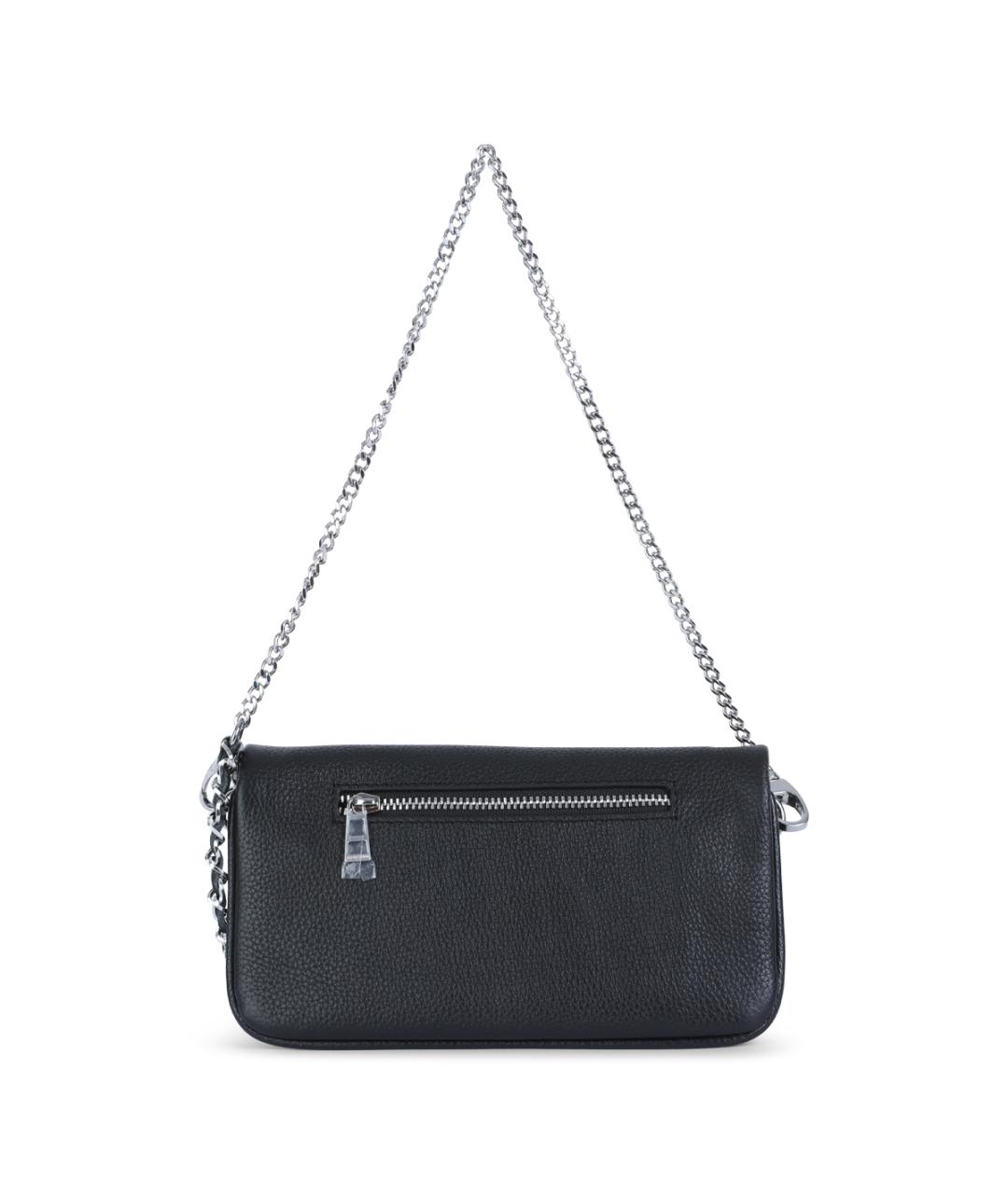 ZADIG & VOLTAIRE Черная кожаная сумка через плечо, фото 3