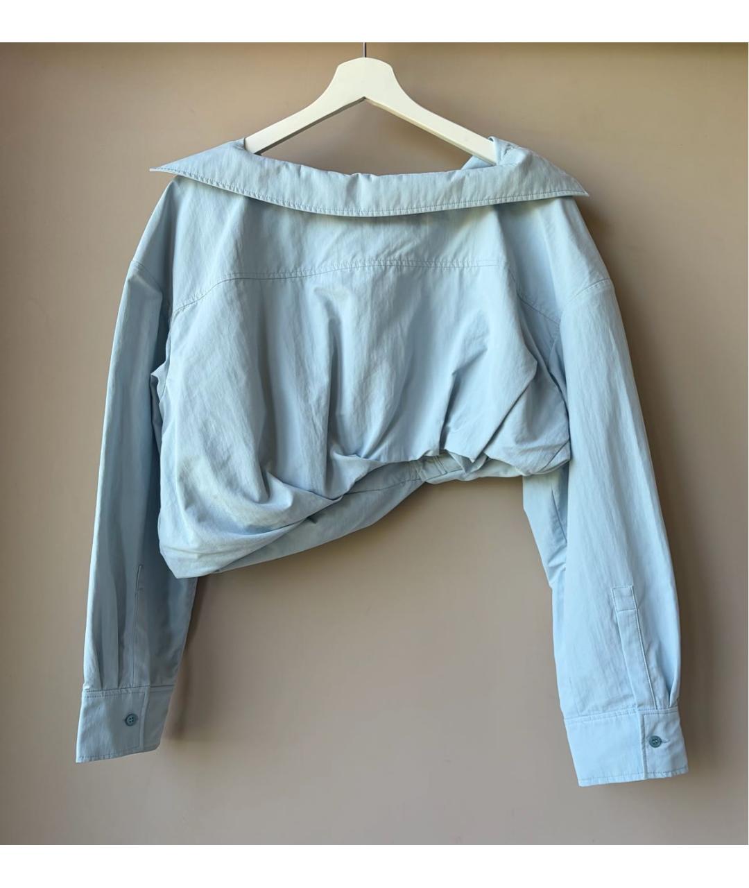 JACQUEMUS Голубая полиамидовая рубашка, фото 3