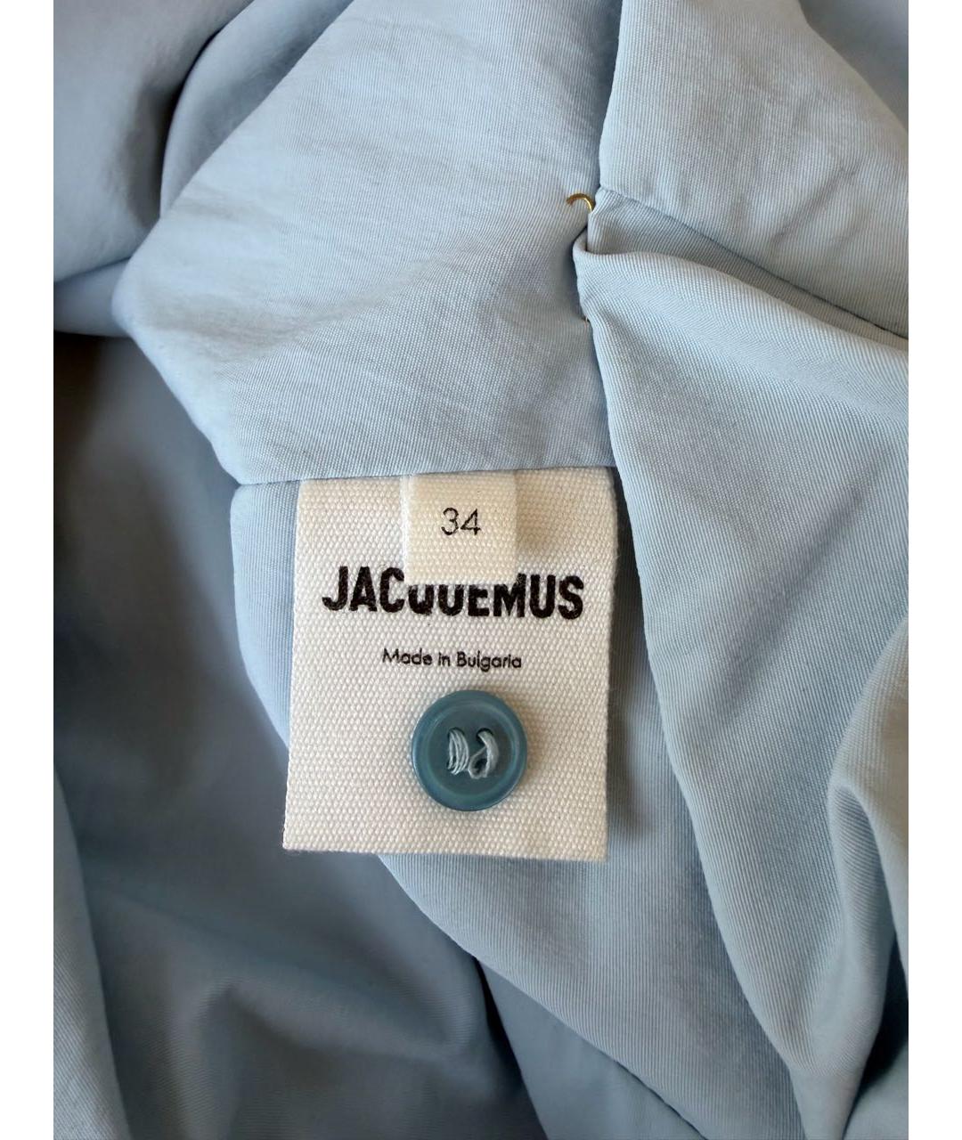 JACQUEMUS Голубая полиамидовая рубашка, фото 5
