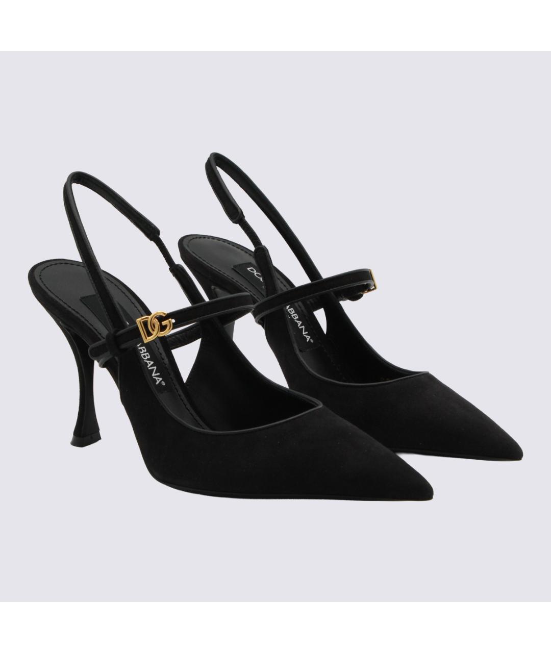 DOLCE&GABBANA Черные замшевые туфли, фото 1