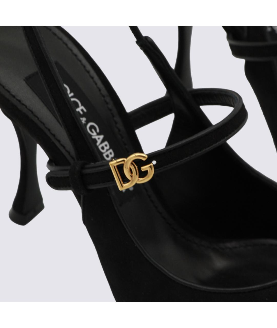 DOLCE&GABBANA Черные замшевые туфли, фото 3