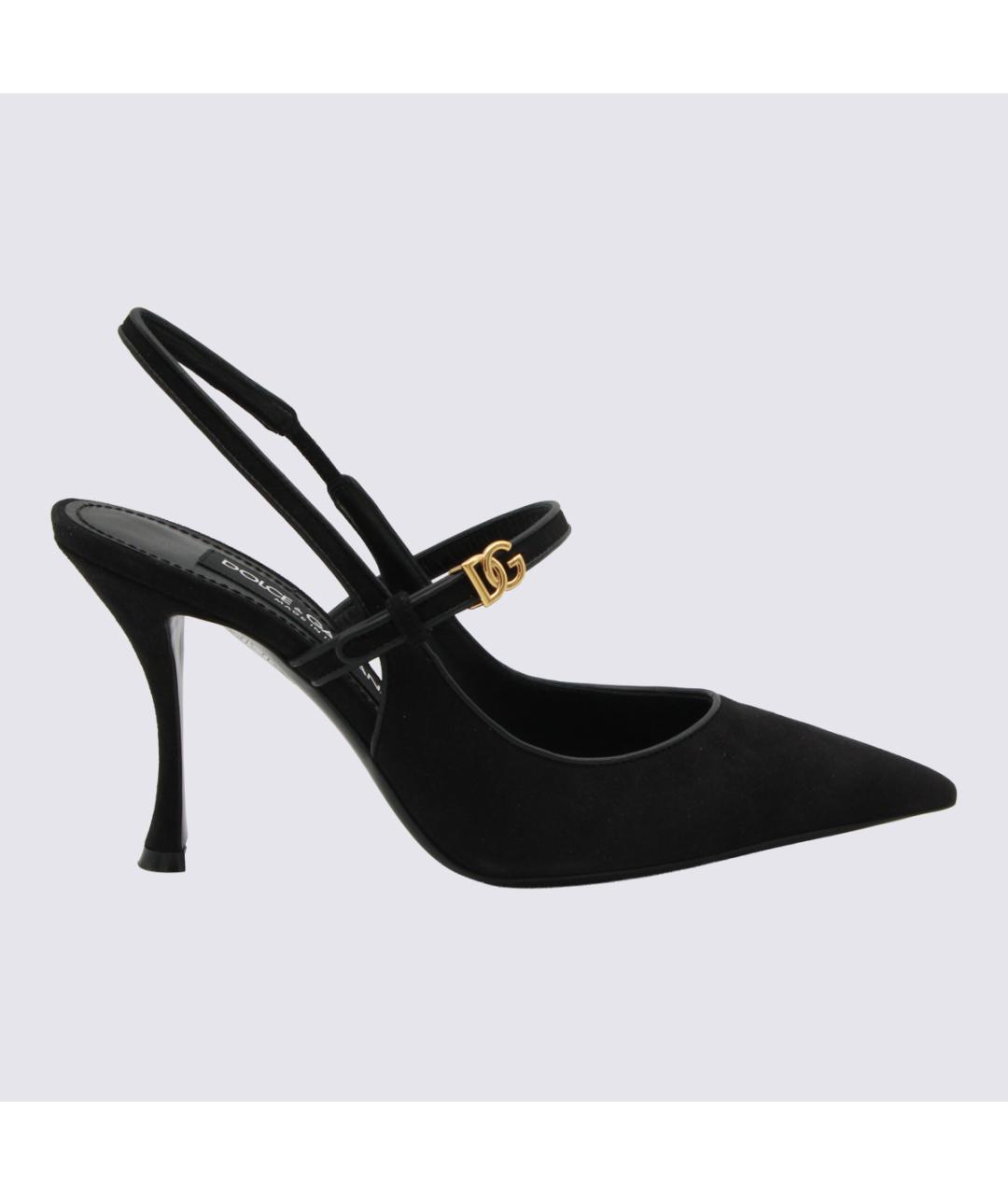 DOLCE&GABBANA Черные замшевые туфли, фото 5