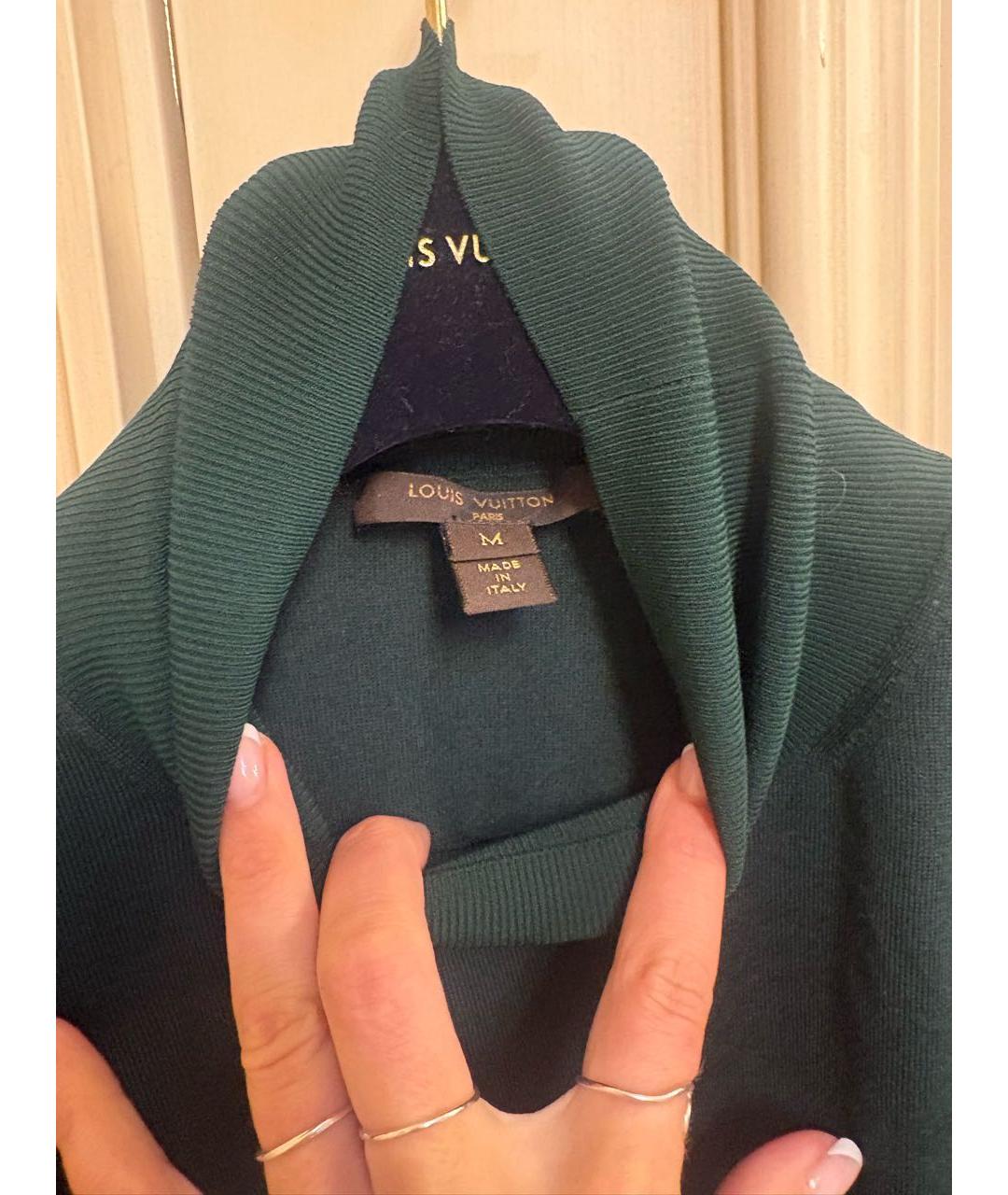 LOUIS VUITTON Зеленый шерстяной джемпер / свитер, фото 3