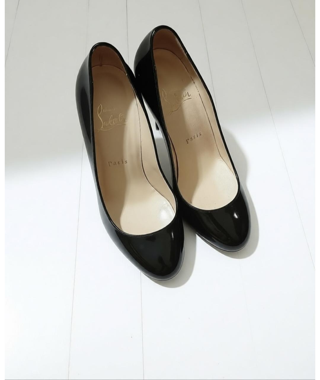 CHRISTIAN LOUBOUTIN Черные туфли из лакированной кожи, фото 5