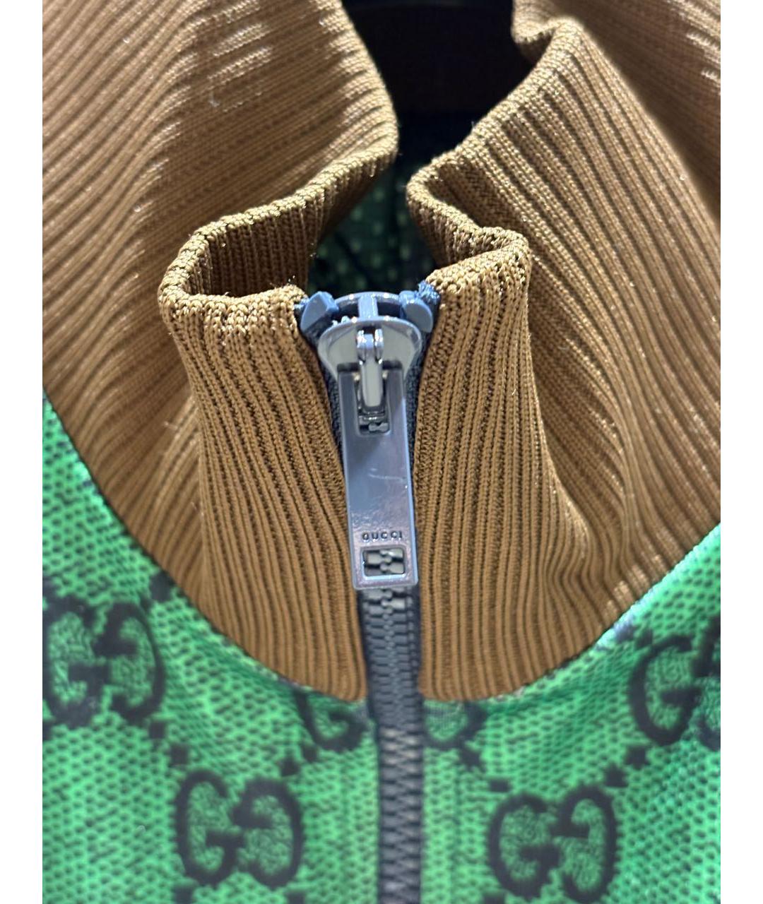 GUCCI Зеленая полиэстеровая куртка, фото 3