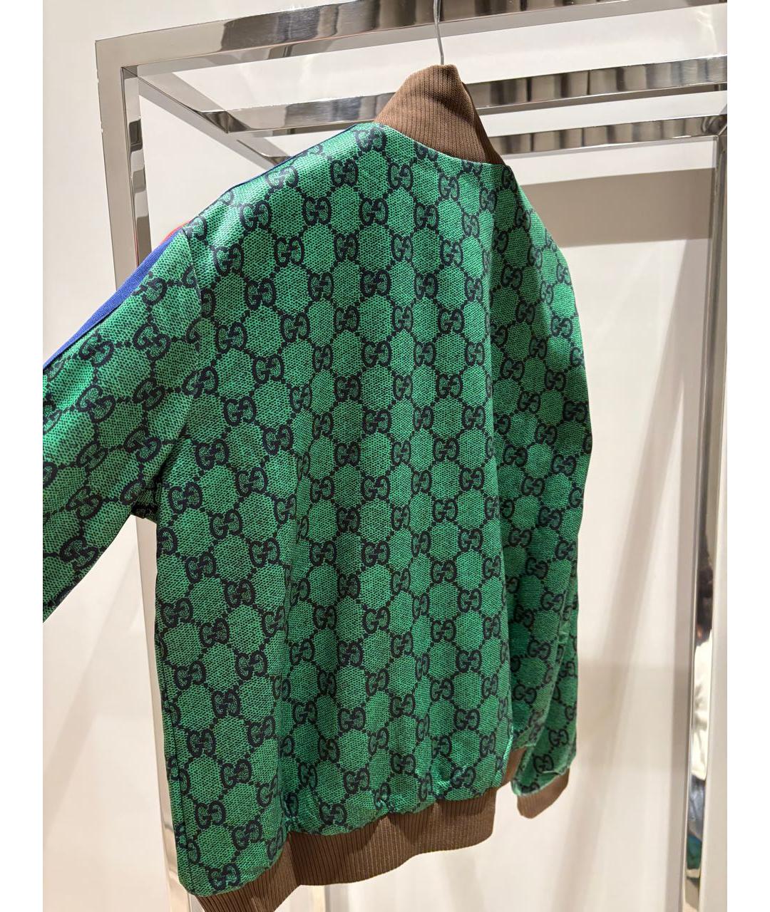GUCCI Зеленая полиэстеровая куртка, фото 5