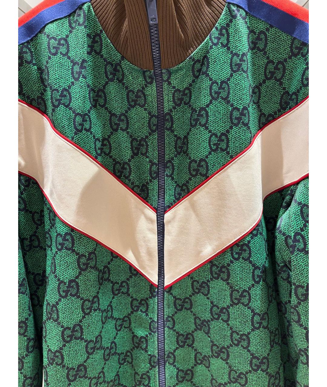 GUCCI Зеленая полиэстеровая куртка, фото 2