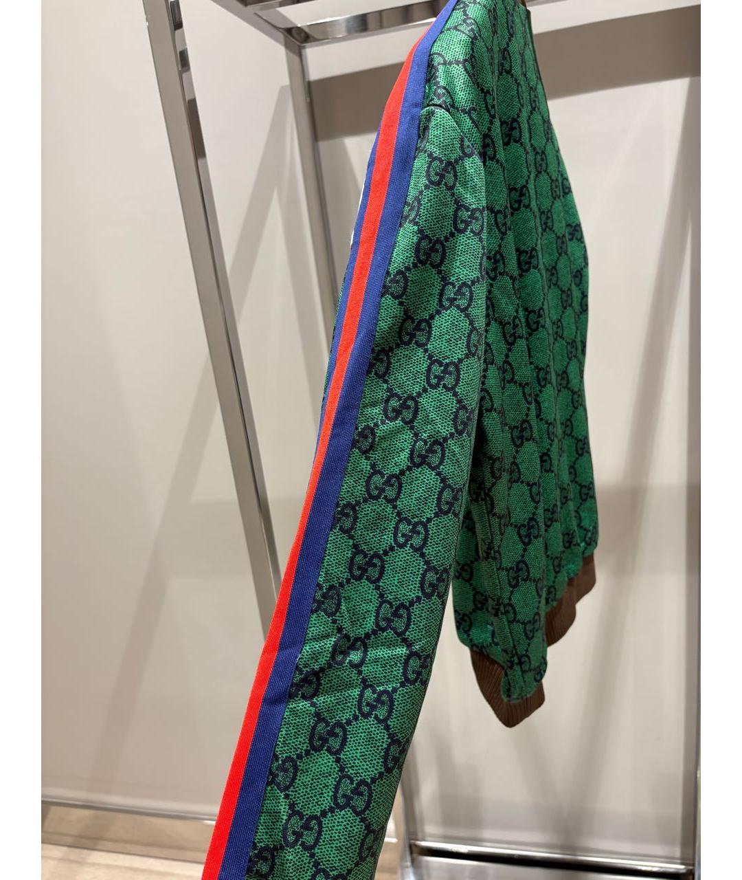 GUCCI Зеленая полиэстеровая куртка, фото 4