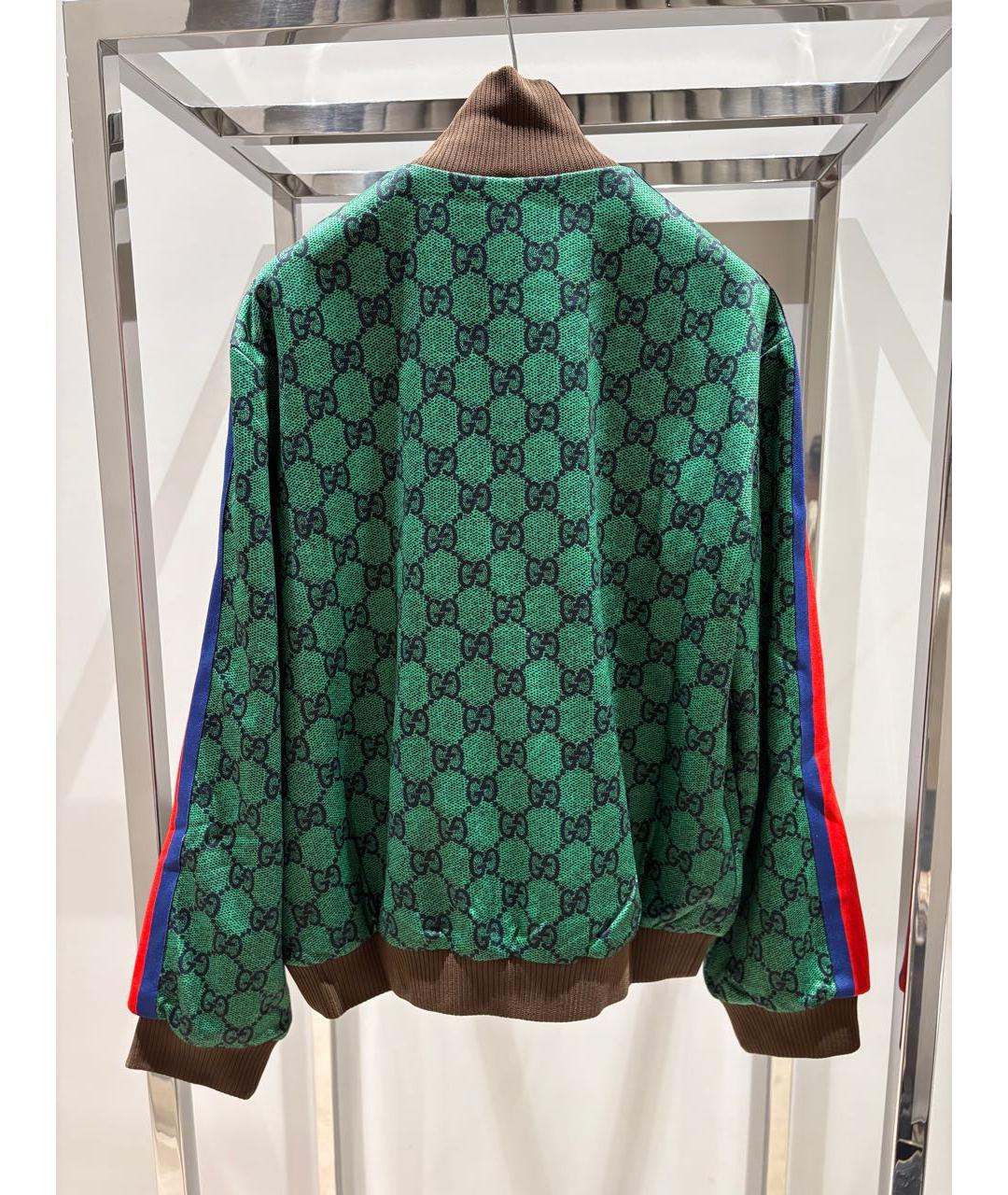 GUCCI Зеленая полиэстеровая куртка, фото 6