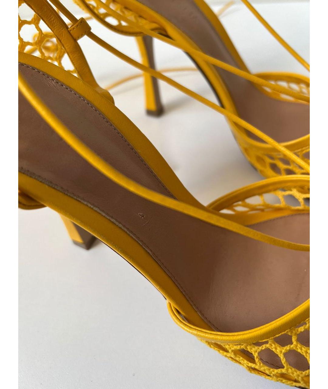 BOTTEGA VENETA Желтые босоножки, фото 4