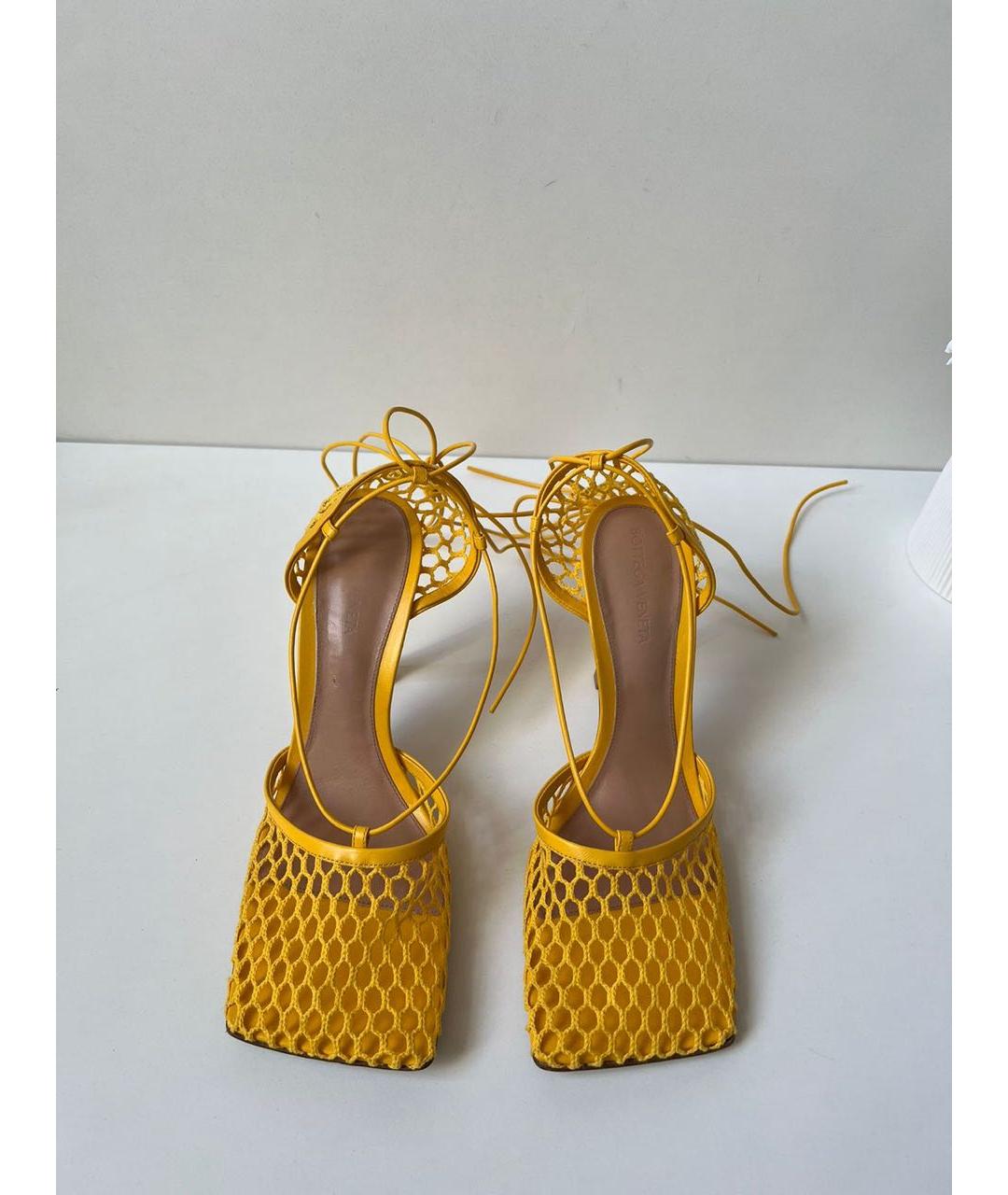 BOTTEGA VENETA Желтые босоножки, фото 2