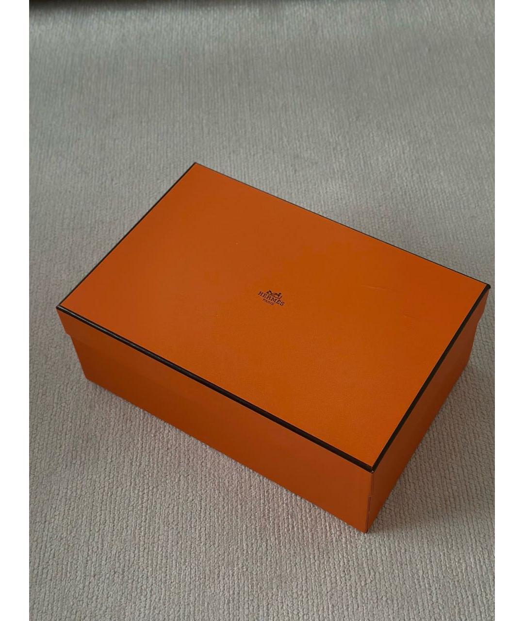 HERMES Черные кожаные лоферы, фото 5