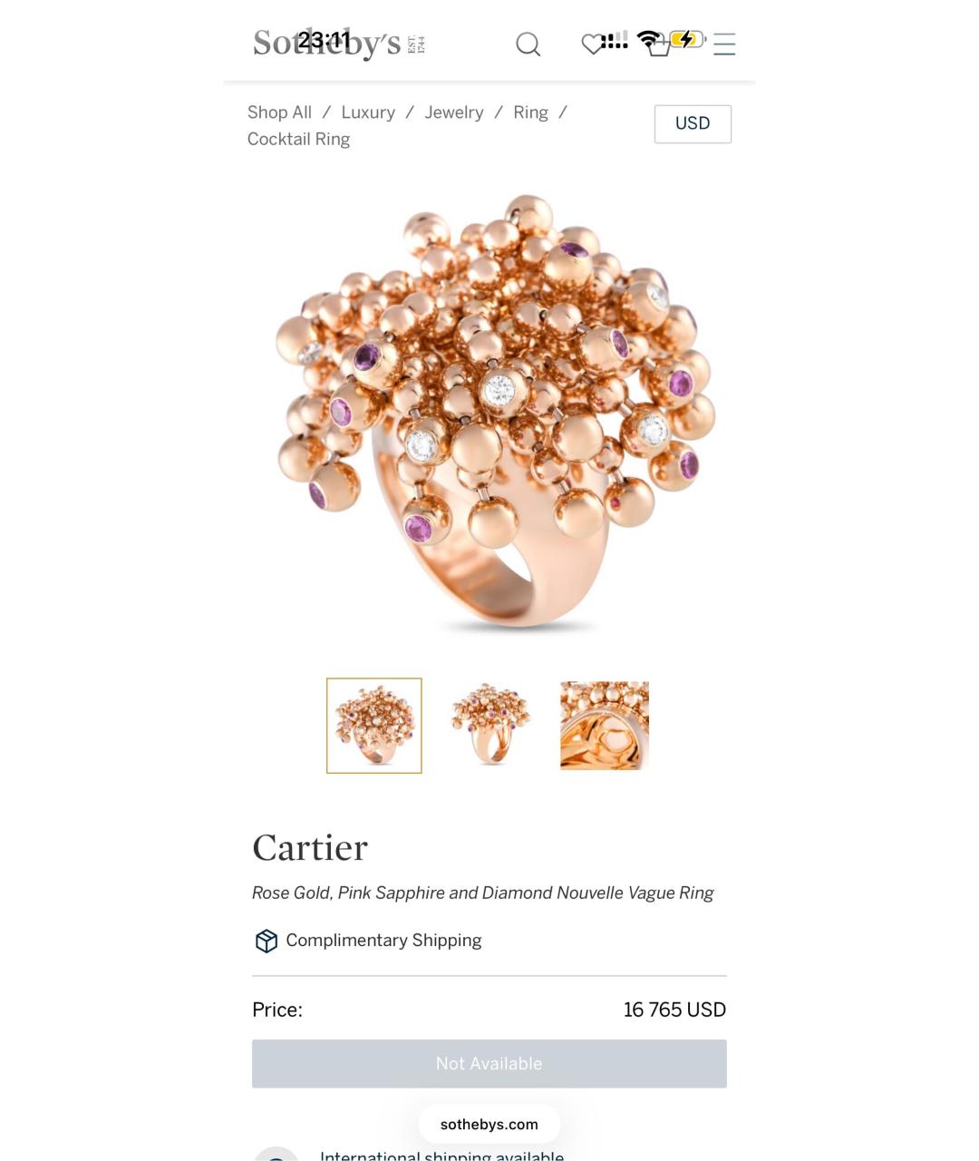 CARTIER Золотое кольцо из розового золота, фото 4