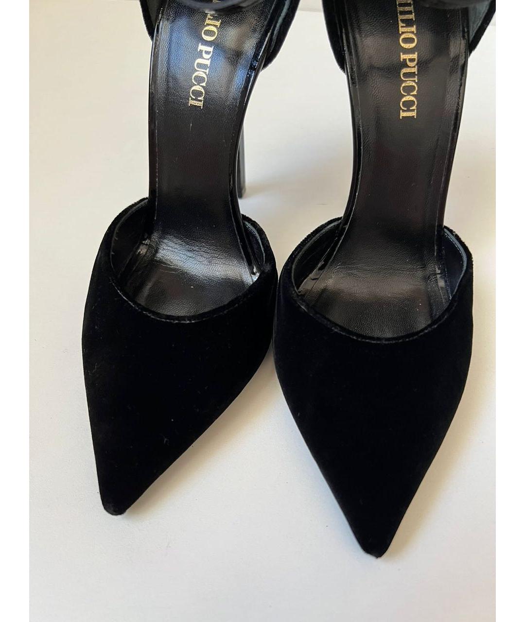 EMILIO PUCCI Черные замшевые туфли, фото 4