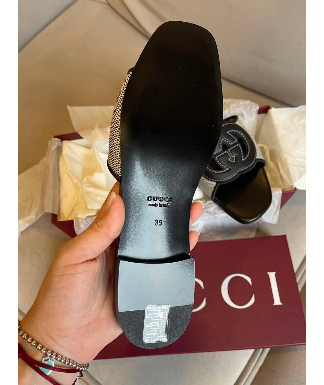 GUCCI Черные сандалии из лакированной кожи, фото 5