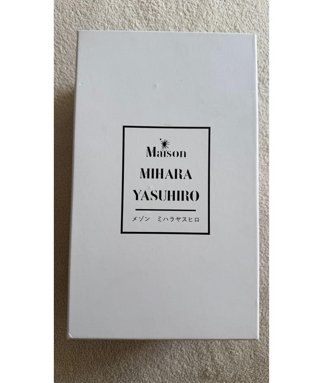 MAISON MIHARA YASUHIRO Серые мюли из искусственной кожи, фото 4