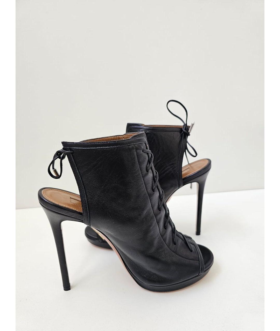 AQUAZZURA Черные ботильоны, фото 5