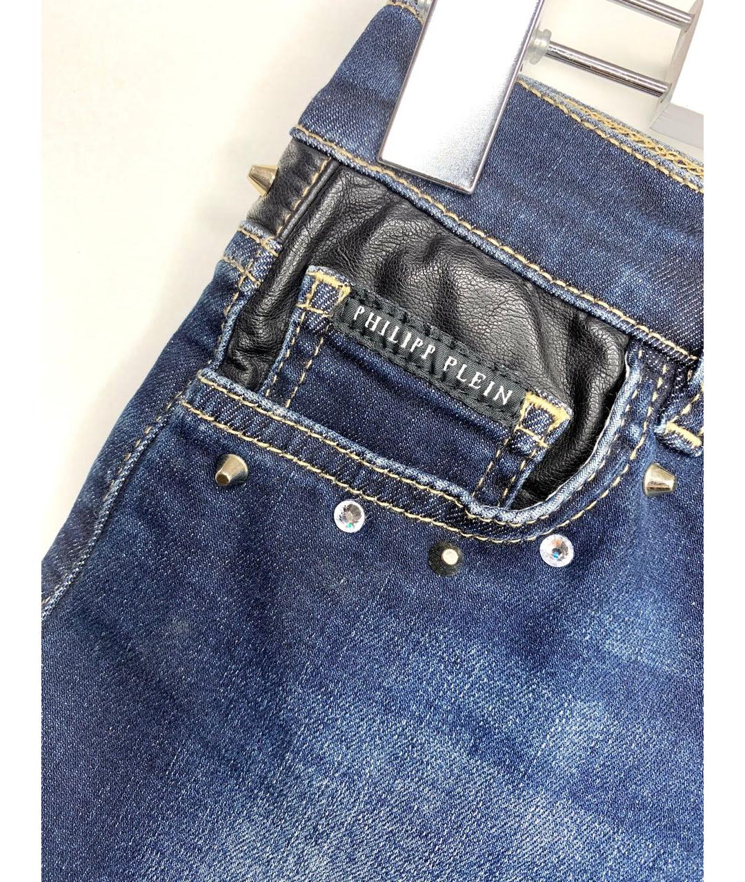 PHILIPP PLEIN Синяя деним юбка, фото 3